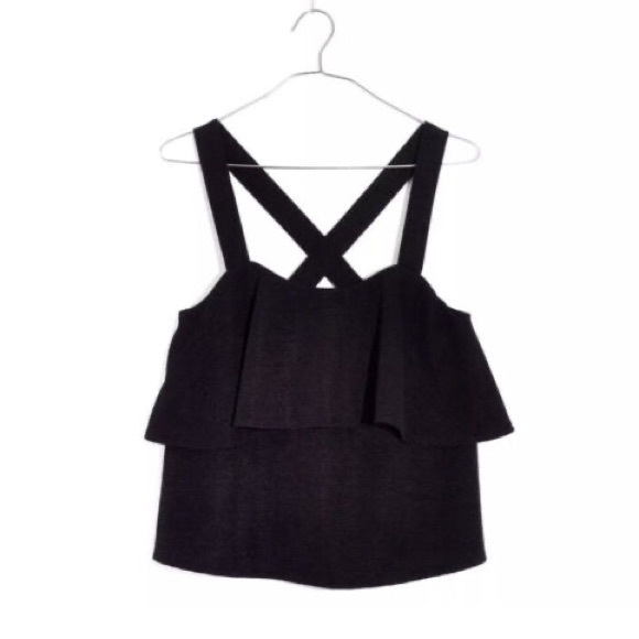Madewell Texture Thread Tiered Tank Top - Picture 1 of 7
